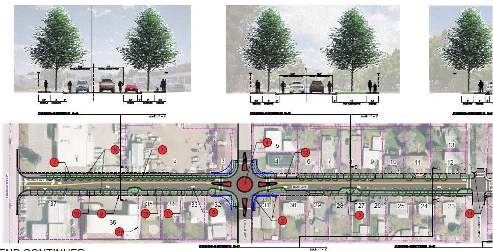 Conceptual plan for Mary Ave